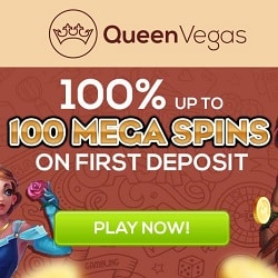 Queen Vegas Casino [queenvegas.com] 100 mega spins free bonus