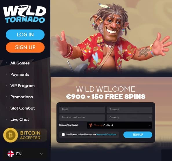 Wild Tornado Bitcoin Casino