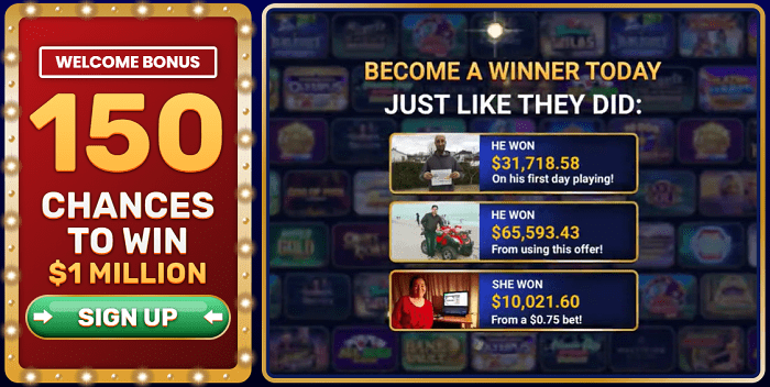 150 free spins bonus