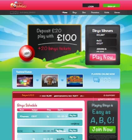 ABC Bingo Online - free games bonus