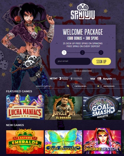 Spin Juju Casino free spins bonus