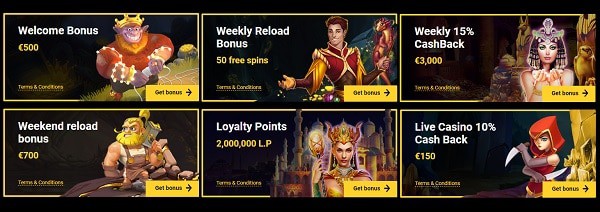 Zet Casino bonuses and promotions