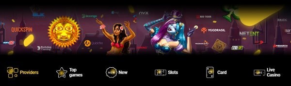 Zet Casino online games and providers