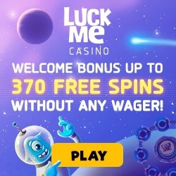 LuckMe Casino - sign up for 370 free spins welcome bonus