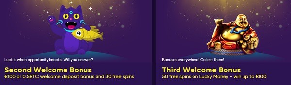 Free Cash and Free Spins bonuses for new players