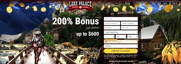 Lake Palace Casino 200% bonus