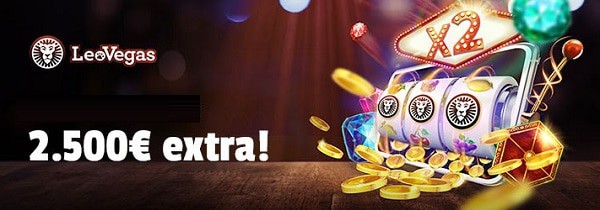 2,500 EUR welcome bonus to LeoVegas Online Casino 