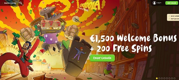 $/€/£1500 welcome bonus and 200 free spins on Starburst / Reactoonz