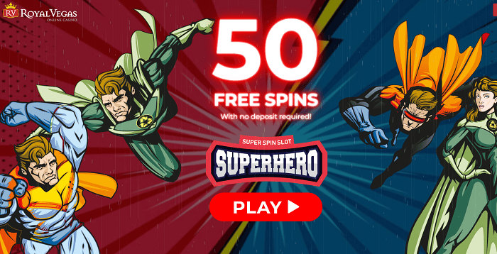 50 FS on Superhero - no deposit bonus