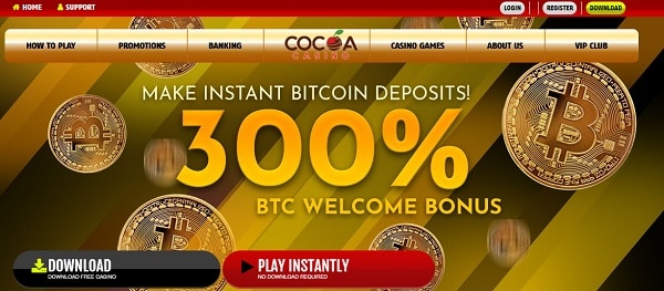 300% Bitcoin Bonus on 1st deposit