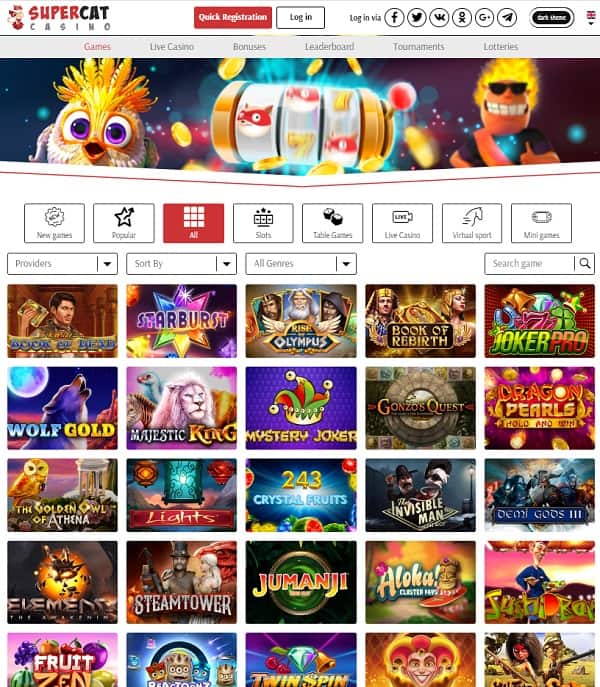 SuperCat Casino Review Website