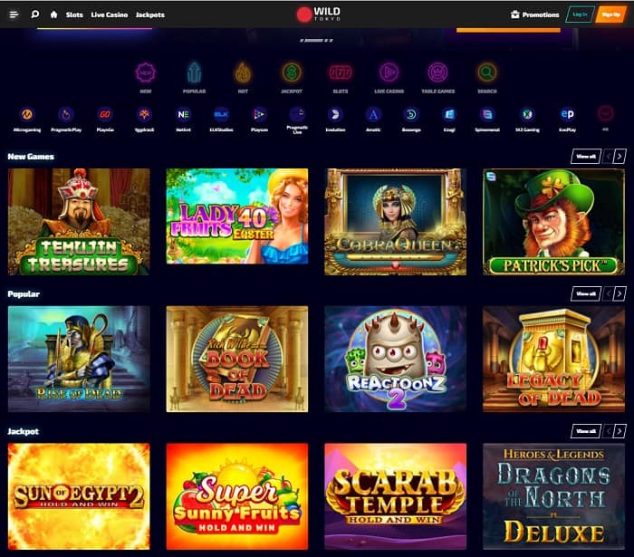 Wild Tokyo Casino Online and Mobile