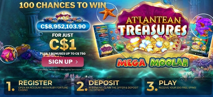 Deposit $1 to get 100 free chances! 